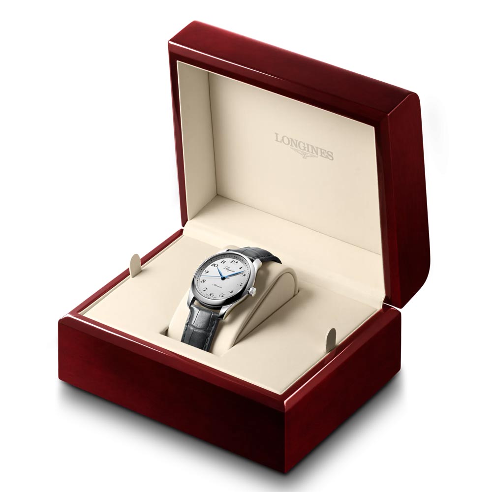 longines master collection 40mm silver dial automatic gents watch in presentation box