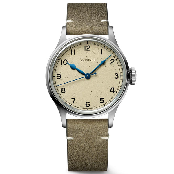 Longines Heritage Military 38.5mm Cream Dial Automatic Gents Watch L2