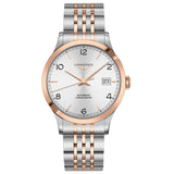 Longines Record Collection 40mm Silver Dial 18ct Rose Gold Capped Steel Automatic Gents Watch L2.821.5.76.7