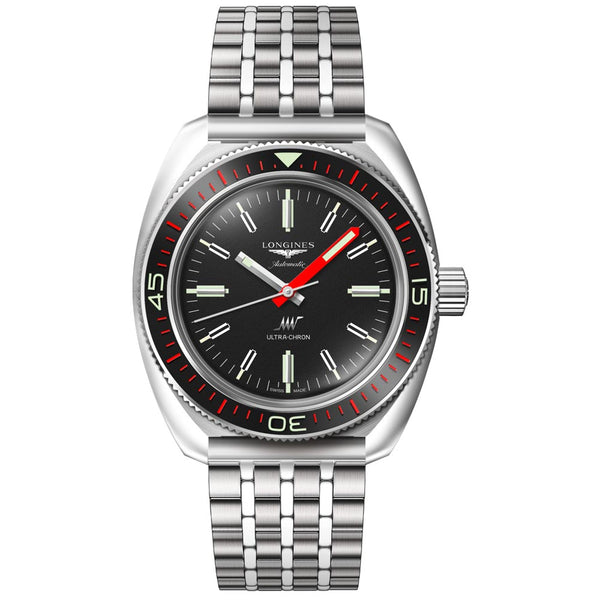 Longines Ultra-Chron 43mm Black Dial Automatic Watch L2.836.4.52.9