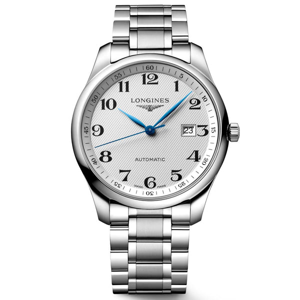 longines master collection 42mm silver dial automatic gents watch
