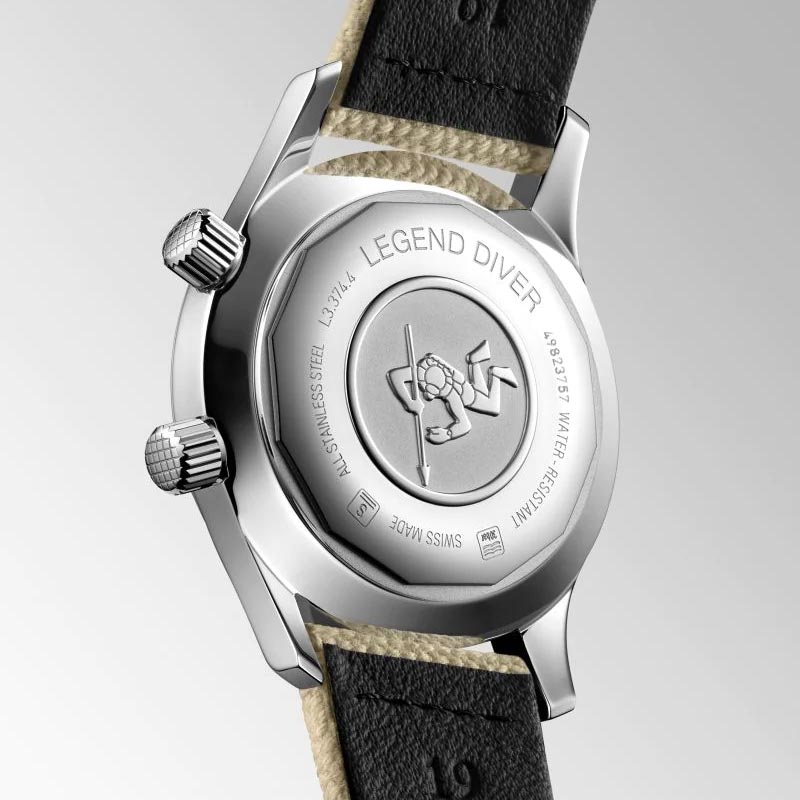 Longines Legend Diver 36mm Beige Dial Automatic Watch L3.374.4.30.2