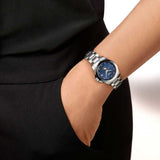 Longines Conquest 34mm Blue Dial Moonphase Diamond Ladies Watch L3.381.4.97.6