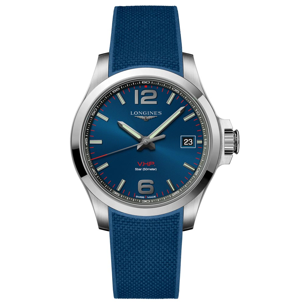 Longines Conquest VHP 41mm Blue Dial Gents Quartz Watch L3.716.4.96.9