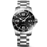 longines hydroconquest 41mm black dial gents quartz watch