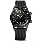 longines heritage legend diver 42mm black pvd steel automatic gents watch