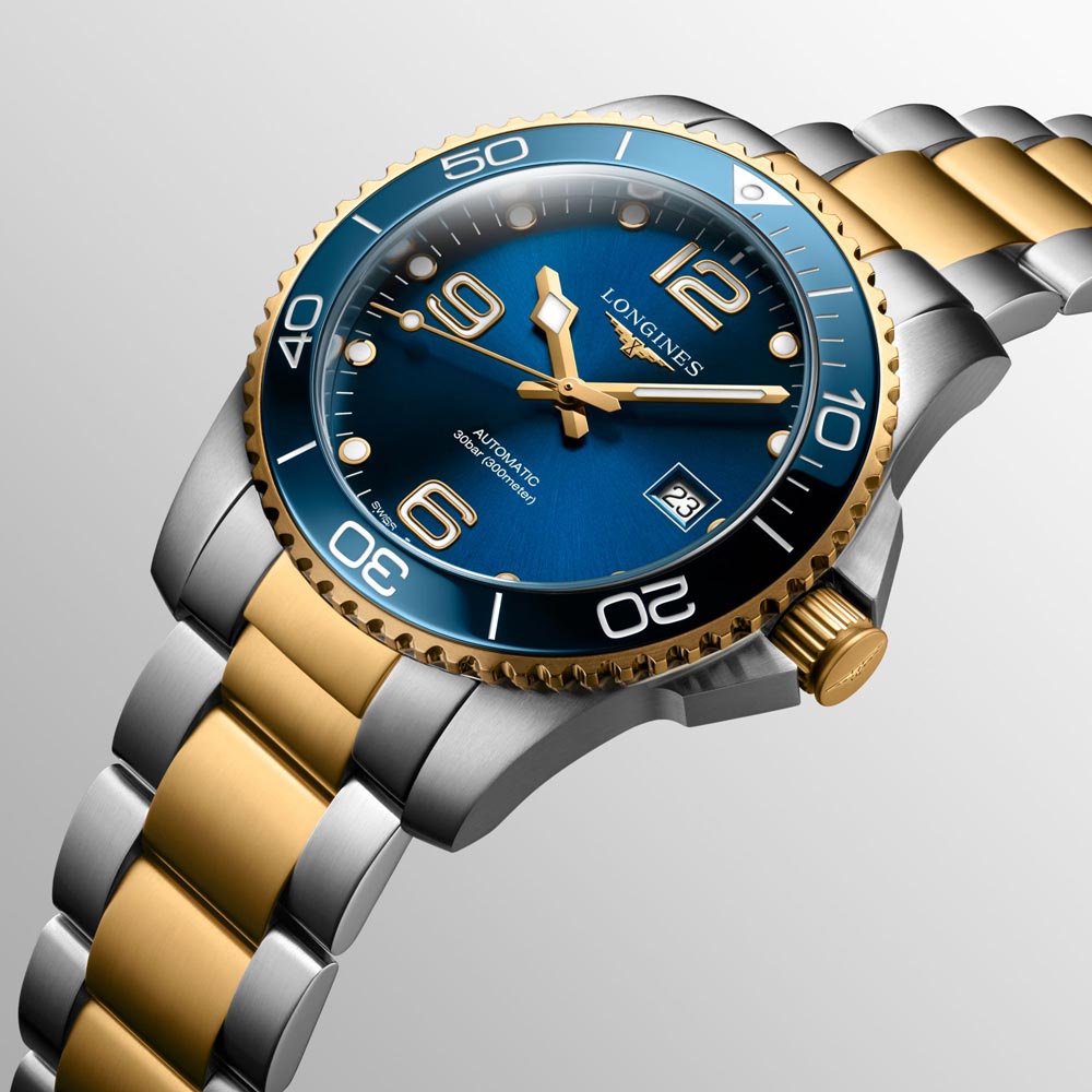 Longines HydroConquest 41mm Blue Dial Yellow PVD Steel Automatic Gents Watch L3.781.3.96.7
