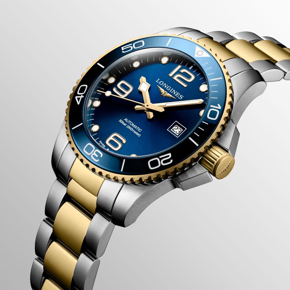 Longines HydroConquest 43mm Blue Dial Yellow PVD Steel Automatic Gents Watch L3.782.3.96.7