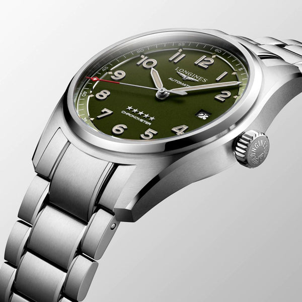 Longines Spirit 40mm Green Dial Automatic Watch L3.810.4.03.6