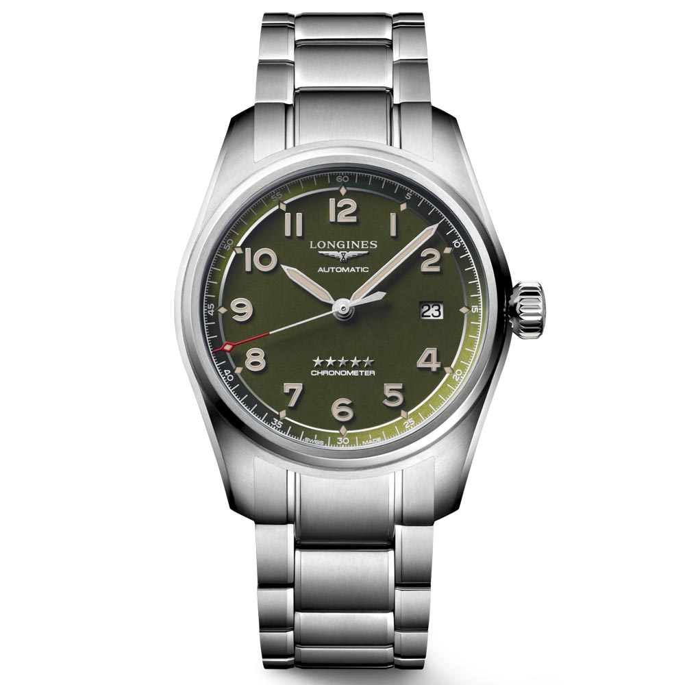 Longines Spirit 40mm Green Dial Automatic Watch L3.810.4.03.6
