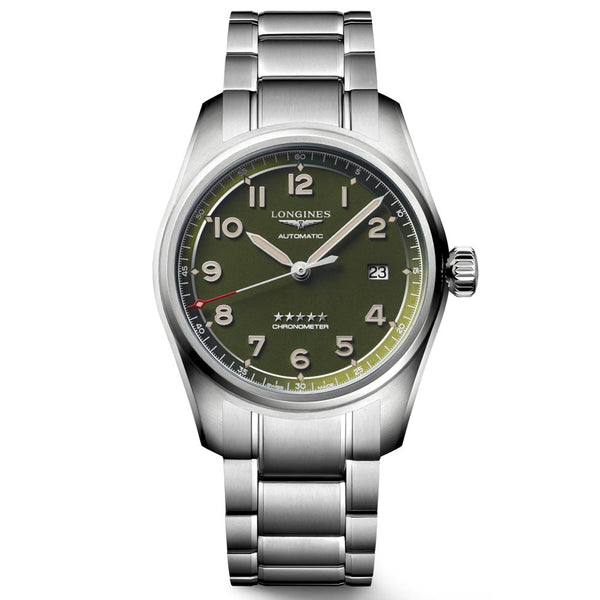 longines spirit 40mm green dial automatic watch