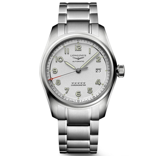 longines spirit 40mm silver dial automatic gents watch