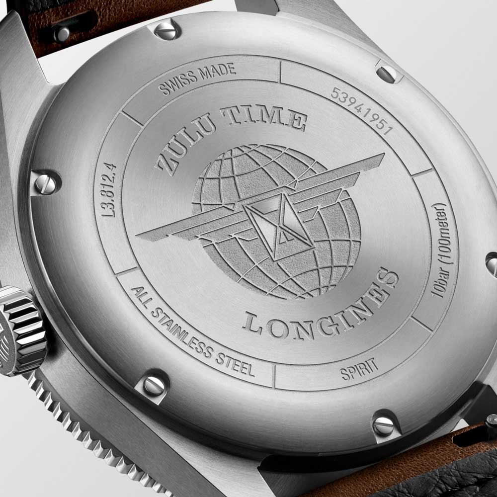 Longines Spirit Zulu Time GMT 42mm Black Dial Automatic Gents Watch L3.812.4.53.2