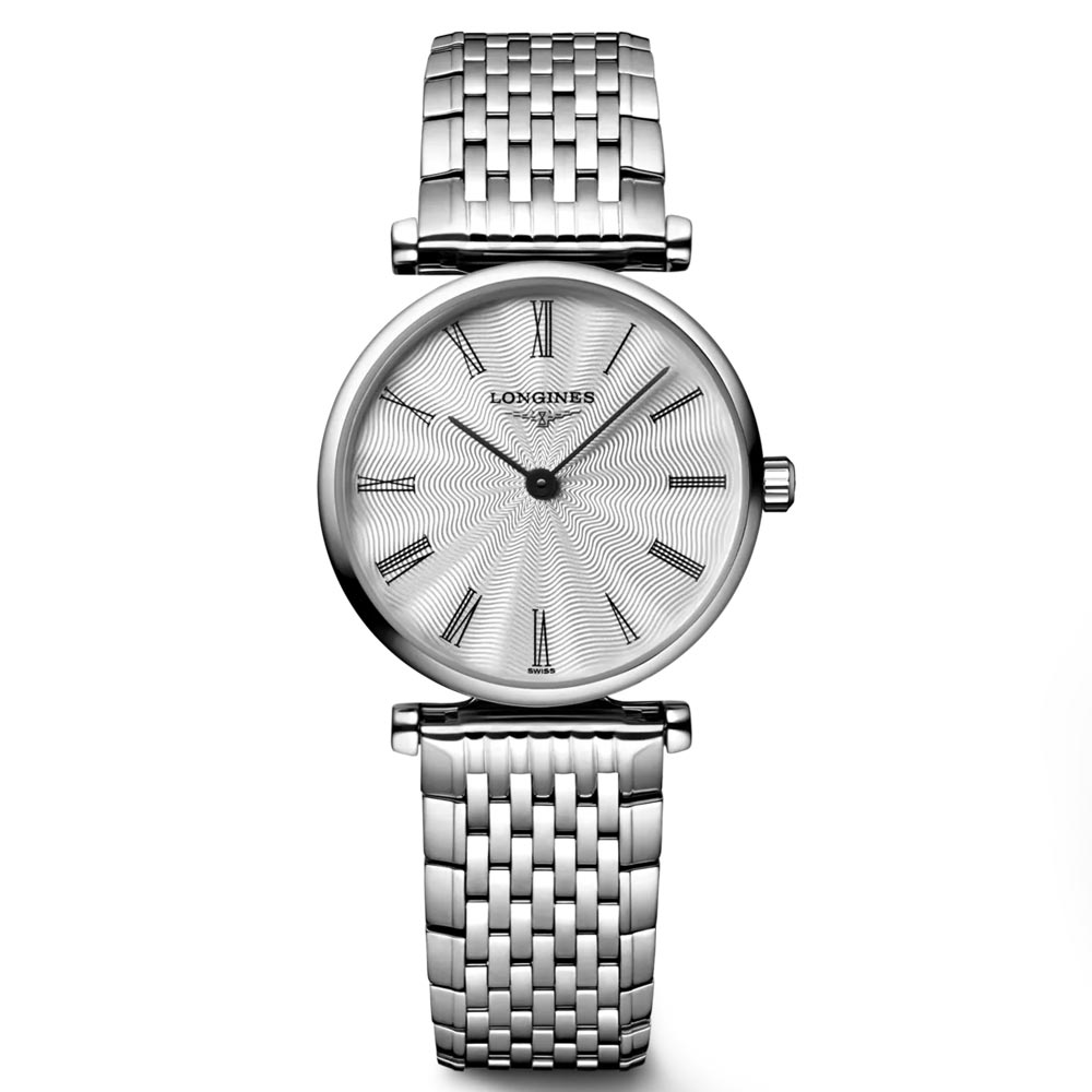 longines la grande classique 24mm silver dial ladies quartz watch