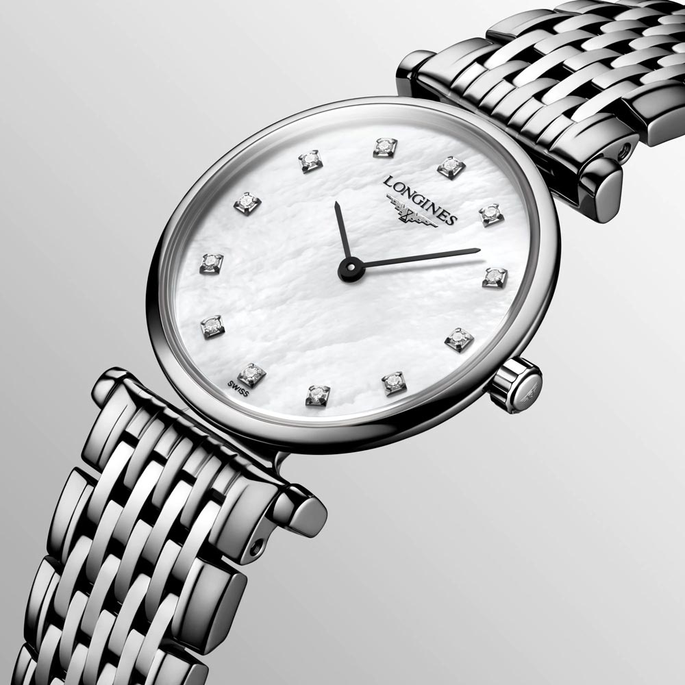 Longines La Grande Classique 24mm MOP Diamond Dot Dial Ladies Quartz Watch L4.209.4.87.6