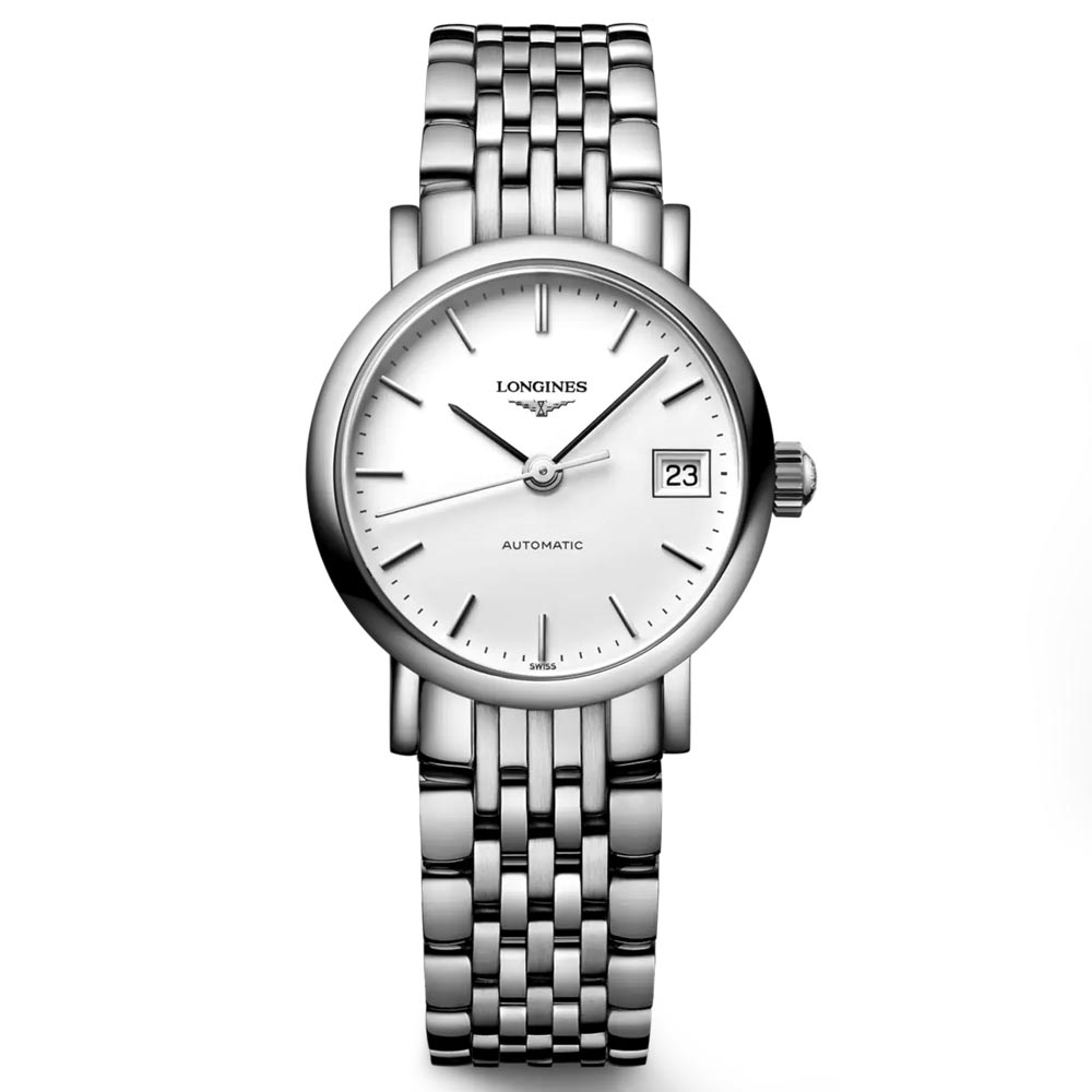 Longines Elegant Collection 25.5mm White Dial Automatic Ladies Watch L4.309.4.12.6