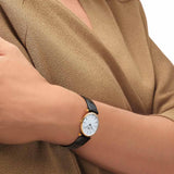 longines la grande classique 29mm white dial yellow pvd steel ladies quartz watch model shot