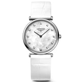 longines la grande classique 29mm mop dial diamond ladies quartz watch
