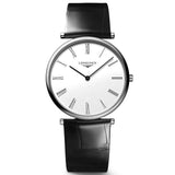 longines la grande classique 36mm white dial ladies quartz watch