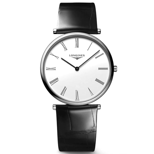 longines la grande classique 36mm white dial ladies quartz watch