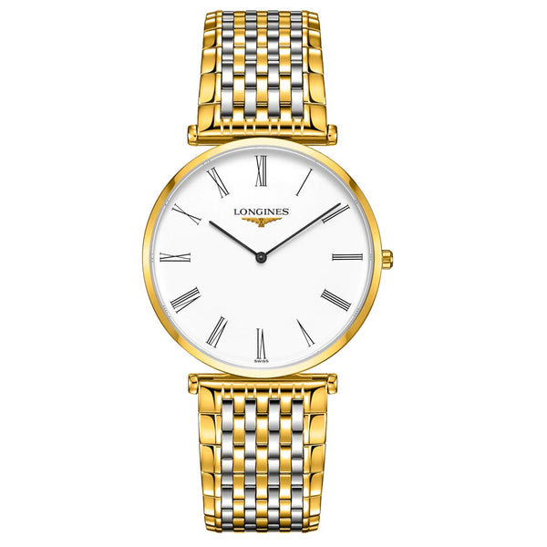 Longines La Grande Classique 37mm White Dial Gold PVD Steel Quartz Watch L4.766.2.11.7