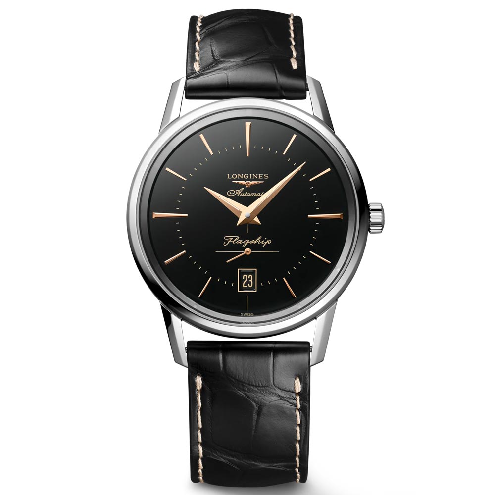 Longines Flagship Heritage 38.5mm Black Dial Automatic Gents Watch L4.795.4.58.0