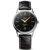 longines flagship heritage 38.5mm black dial automatic gents watch