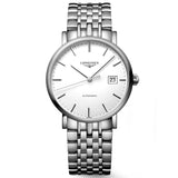 longines elegant collection 37mm white dial automatic watch