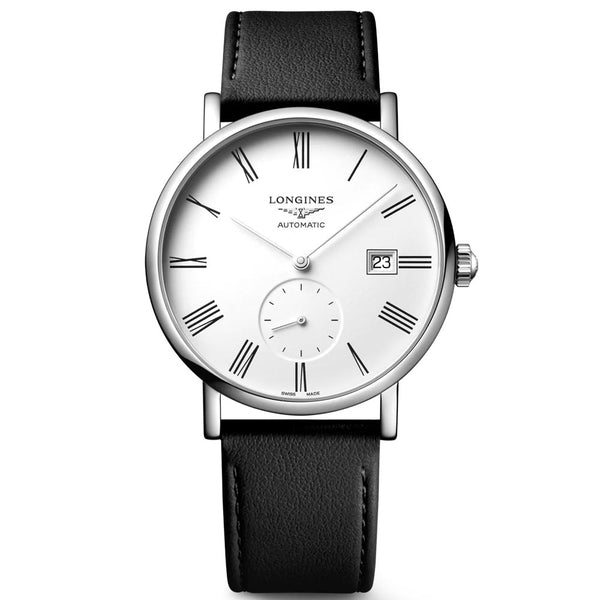 longines elegant collection 39mm white dial automatic watch