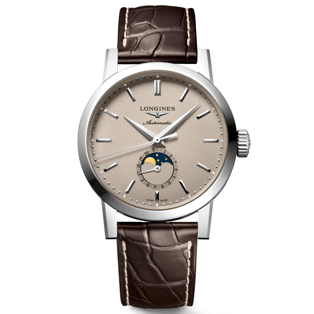 The Longines 1832 40mm Beige Dial Automatic Moonphase Gents Watch L4.826.4.92.2