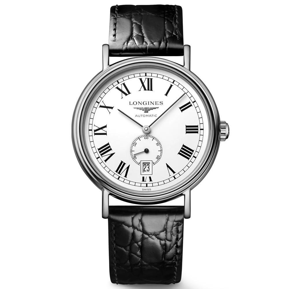 longines elegance presence 40mm white dial automatic gents watch