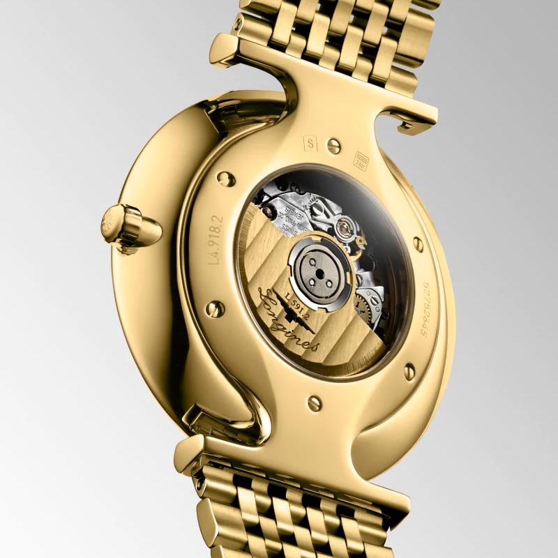 Longines La Grande Classique 38mm White Dial Yellow PVD Steel Automatic Watch L4.918.2.11.7