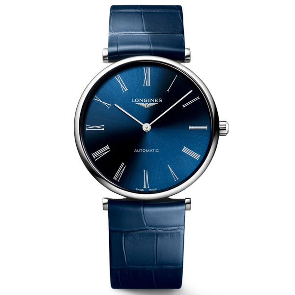 longines la grande classique 38mm blue dial automatic watch