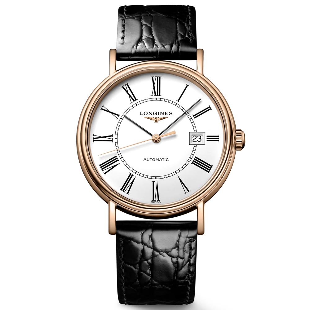 Longines Elegance Presence 40mm White Dial Rose PVD Steel Automatic Gents Watch L4.922.1.11.2