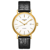 Longines Elegance Presence 40mm White Dial Gold PVD Steel Automatic Gents Watch L4.922.2.12.2