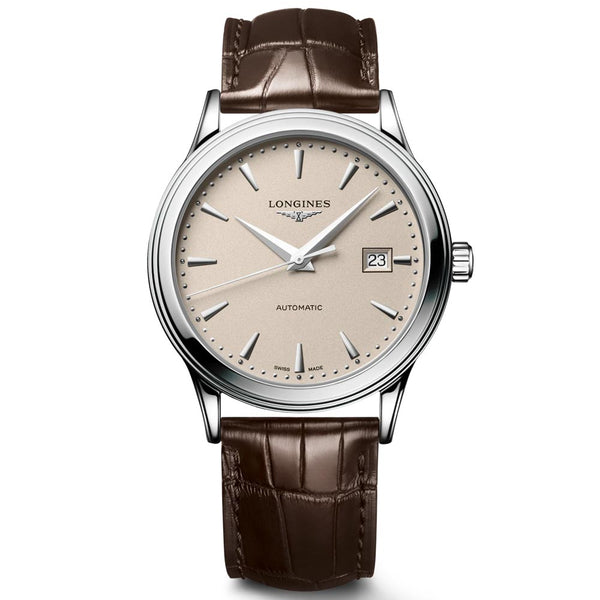 longines flagship 40mm beige dial automatic gents watch