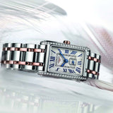longines dolcevita silver dial 18ct rose gold capped steel diamond ladies quartz watch