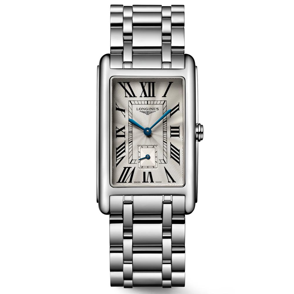 longines dolcevita silver dial stainless steel watch
