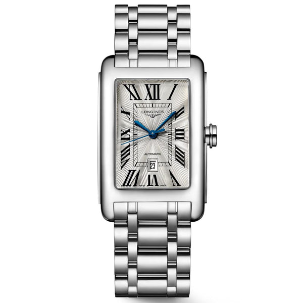 longines dolcevita silver flinque dial automatic gents watch