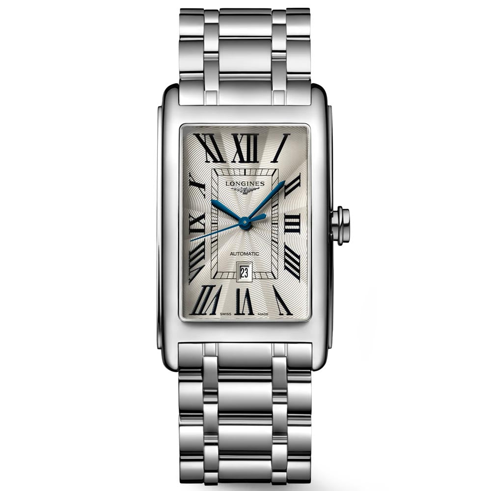 longines dolcevita silver dial automatic gents watch