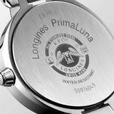 Longines PrimaLuna 30.5mm Blue MOP Diamond Dot Dial Moon Phase Ladies Quartz Watch L8.115.4.98.6
