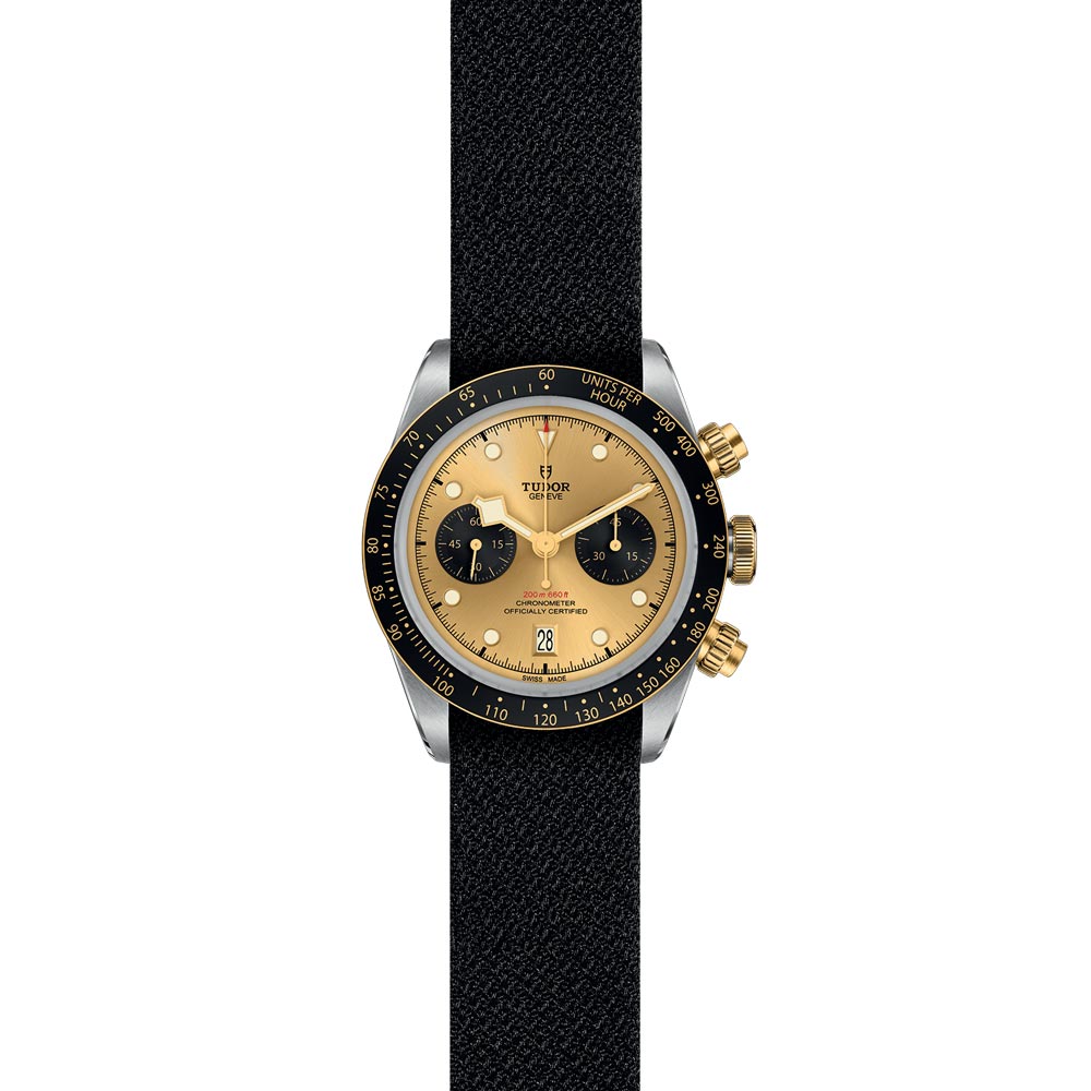 TUDOR Black Bay Chrono S&G 41mm Gold Dial Steel & Gold Gents Watch M79363N-0006