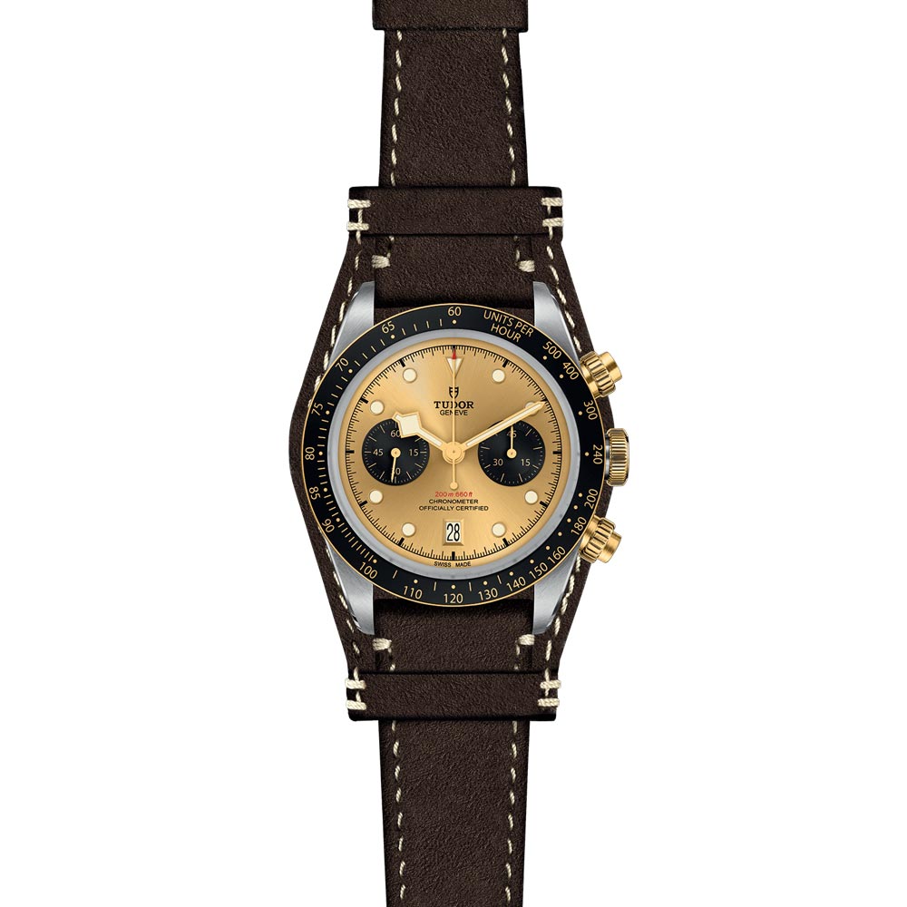 TUDOR Black Bay Chrono S&G 41mm Gold Dial Steel & Gold Gents Watch M79363N-0008