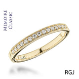 The Memoire Classic 18ct Yellow Gold Round Brilliant Cut Diamond Half Eternity Ring