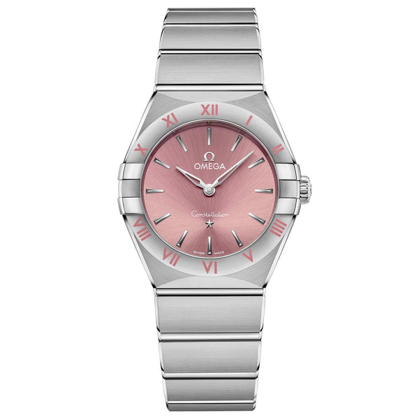 OMEGA Constellation 28mm Pink Dial Ladies Quartz Watch 13110286011001
