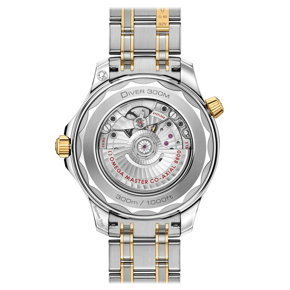 OMEGA Seamaster Diver 300M 42mm Black Dial 18ct Gold & Steel Automatic Gents Watch 21020422001002