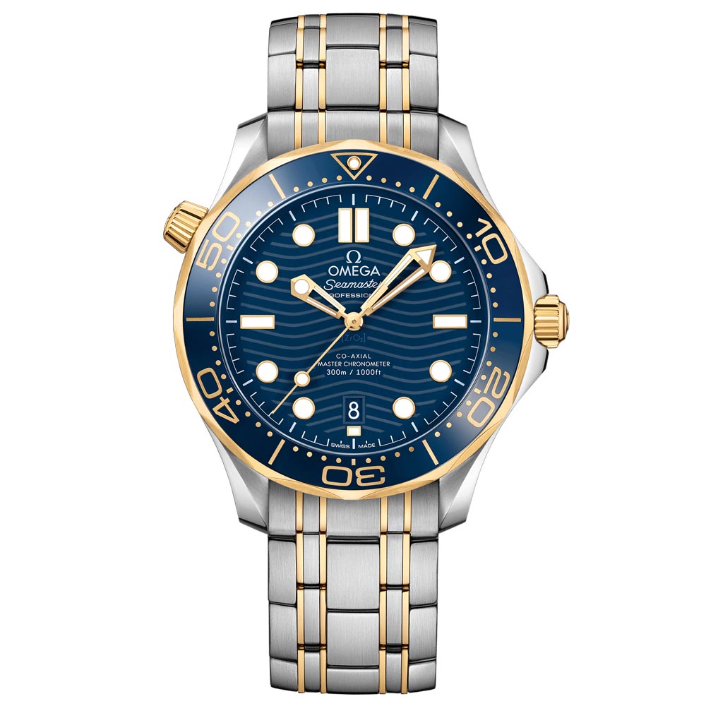 OMEGA Seamaster Diver 300M 42mm Blue Dial 18ct Gold & Steel Automatic Gents Watch 21020422003001
