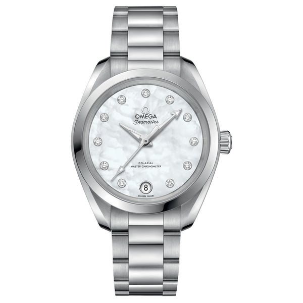 OMEGA Seamaster Aqua Terra 34mm MOP Dial Diamond Automatic Ladies Watch 22010342055001