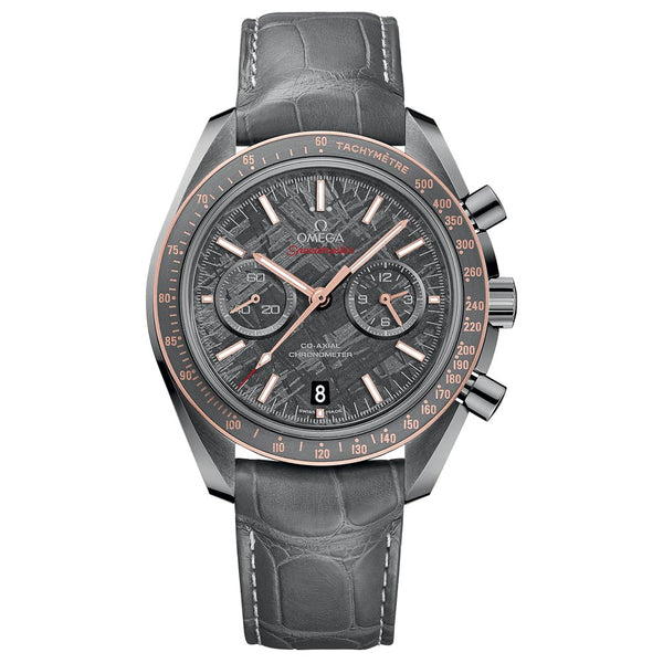 omega speedmaster dark side of the moon chronograph 44.25mm meteorite dial 18ct rose gold & ceramic automatic watch