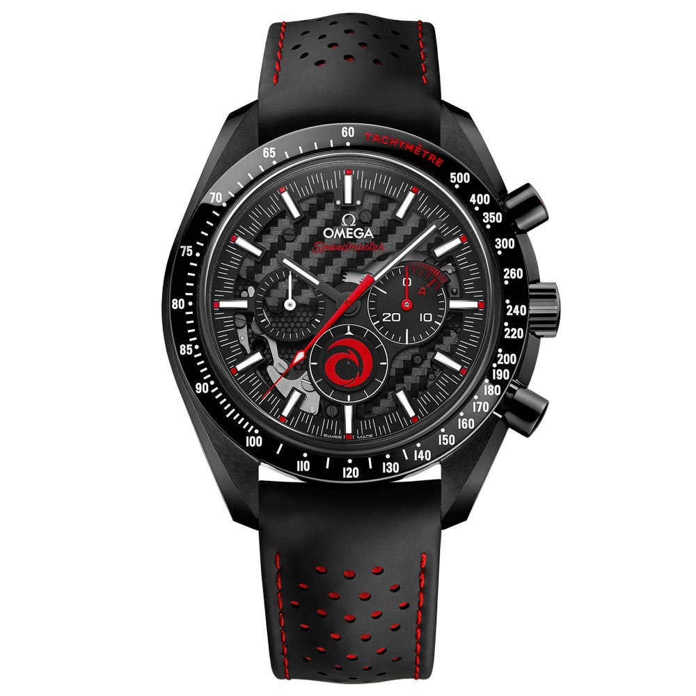 omega speedmaster dark side of the moon chronograph team alinghi black dial ceramic watch